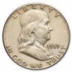 1953 Franklin Half Dollar 20-Coin Roll Avg Circ