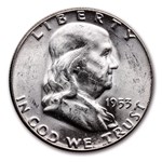 1953 Franklin Half Dollar 20-Coin Roll BU