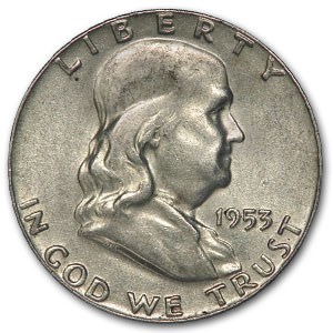 1953 Franklin Half Dollar AU 1953 Franklin Half Dollar AU