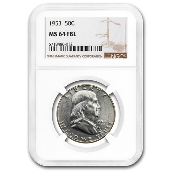 1953 Franklin Half Dollar MS-64 NGC (FBL) 1953 Franklin Half Dollar MS-64 NGC (FBL)