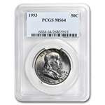 1953 Franklin Half Dollar MS-64 PCGS