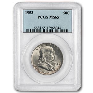 1953 Franklin Half Dollar MS-65 PCGS
