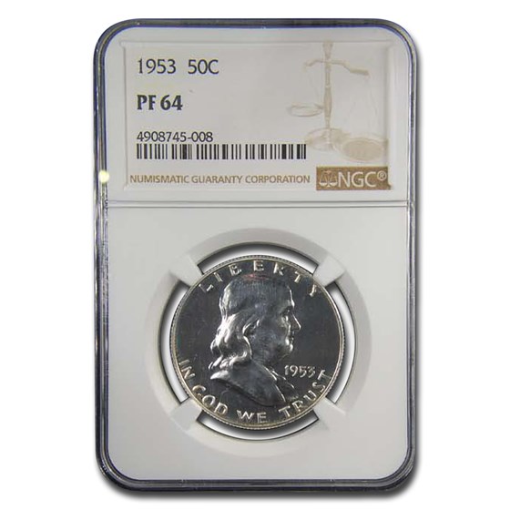 1953 Franklin Half Dollar PF-64 NGC 1953 Franklin Half Dollar PF-64 NGC