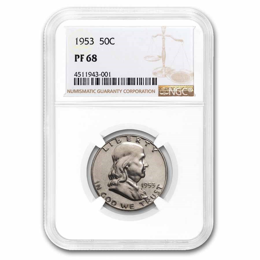 1953 Franklin Half Dollar PF-68 NGC