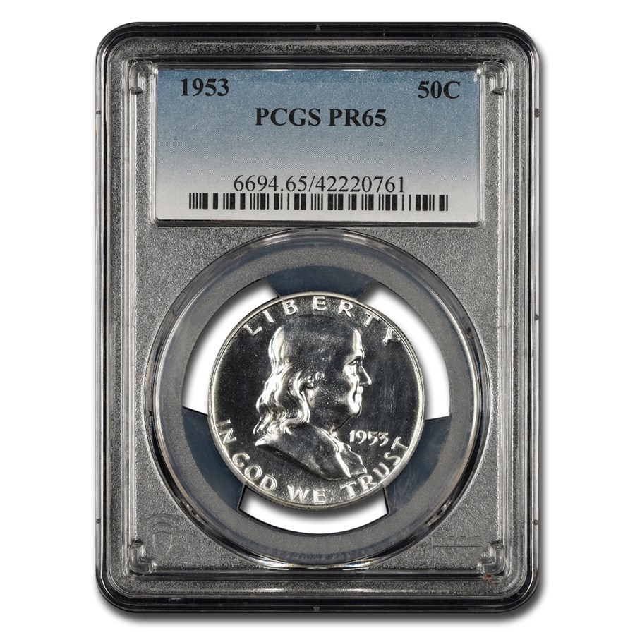 1953 Franklin Half Dollar PR-65 PCGS