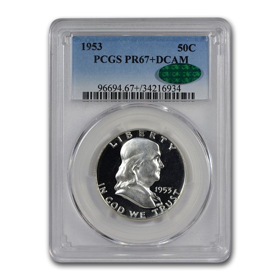 1953 Franklin Half Dollar PR-67+ DCAM PCGS 1953 Franklin Half Dollar PR-67+ DCAM PCGS