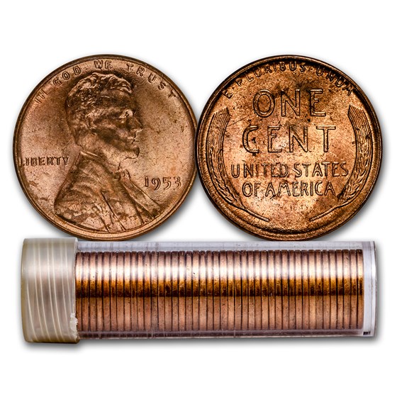1953 Lincoln Cent 50-Coin Roll BU 1953 Lincoln Cent 50-Coin Roll BU