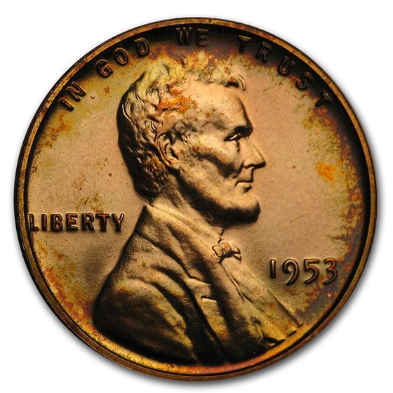 1953 Lincoln Cent Gem Proof (Red) 1953 Lincoln Cent Gem Proof (Red)