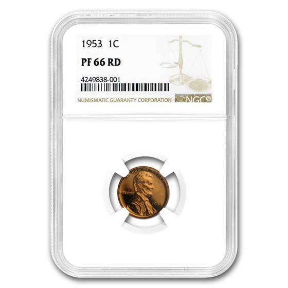 1953 Lincoln Cent PF-66 NGC (Red) 1953 Lincoln Cent PF-66 NGC (Red)