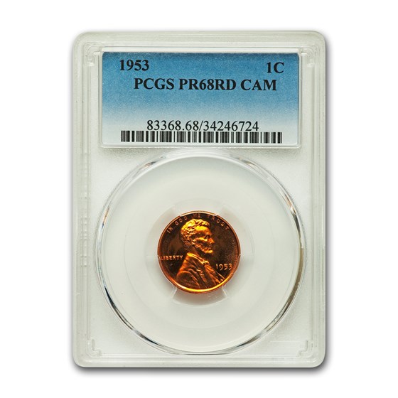 1953 Lincoln Cent PF-68 Cameo PCGS (Red) 1953 Lincoln Cent PF-68 Cameo PCGS (Red)