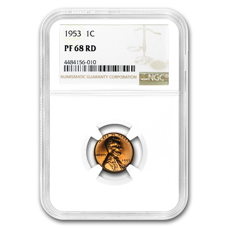 1953 Lincoln Cent PF-68 NGC (Red)