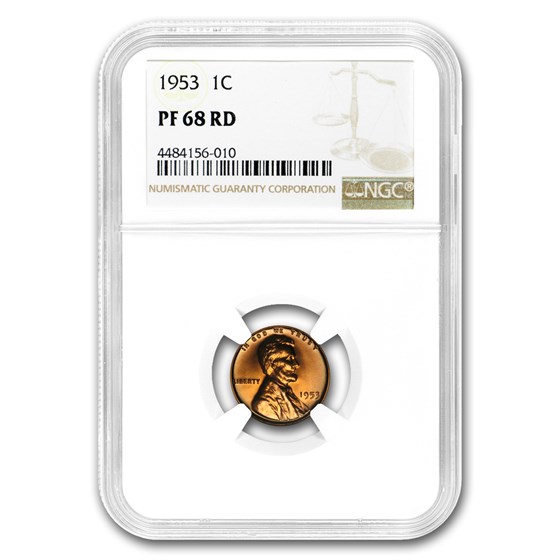 1953 Lincoln Cent PF-68 NGC (Red) 1953 Lincoln Cent PF-68 NGC (Red)