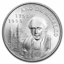 1953 Mexico Silver 5 Pesos Hidalgo Bicentennial BU (ASW .6431 oz)