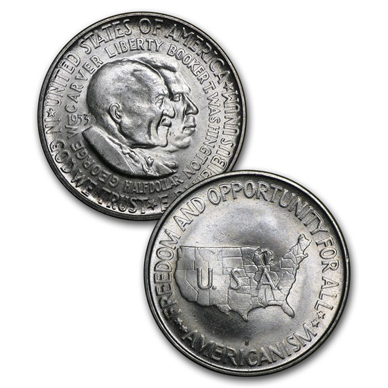 1953-PDS 3-Coin Washington-Carver Half Set MS-64 1953-PDS 3-Coin Washington-Carver Half Set MS-64