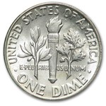 1953 Roosevelt Dime BU