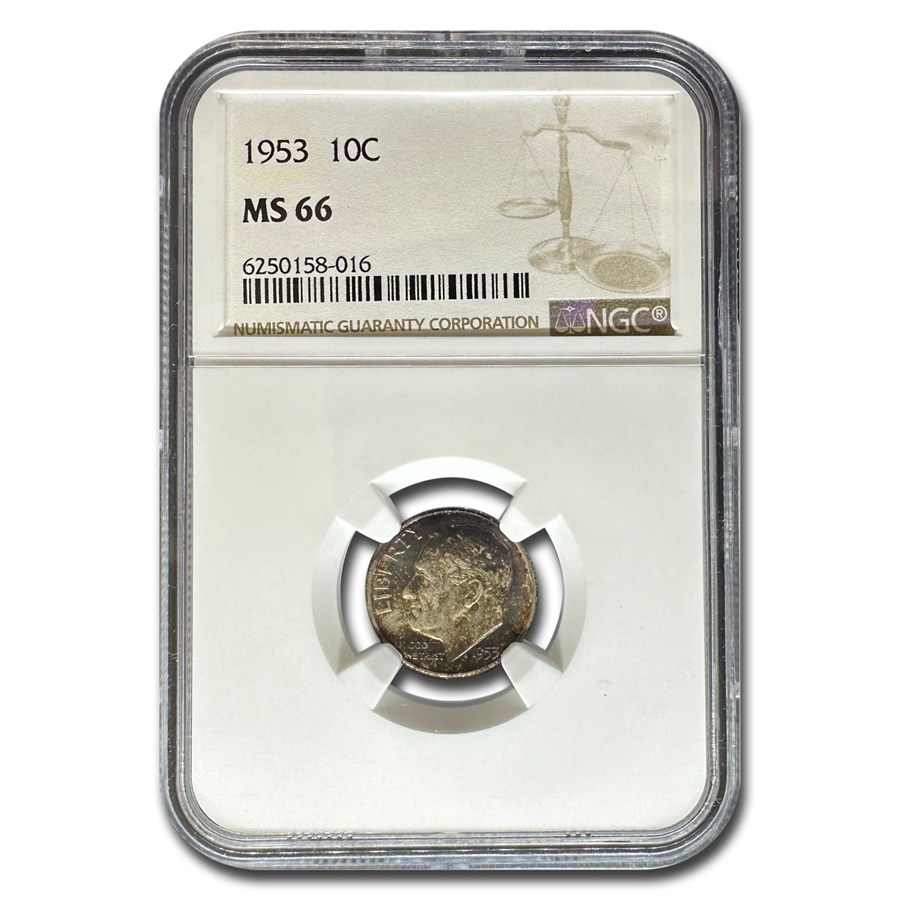 1953 Roosevelt Dime MS-66 NGC