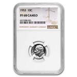 1953 Roosevelt Dime PF-68 Cameo NGC
