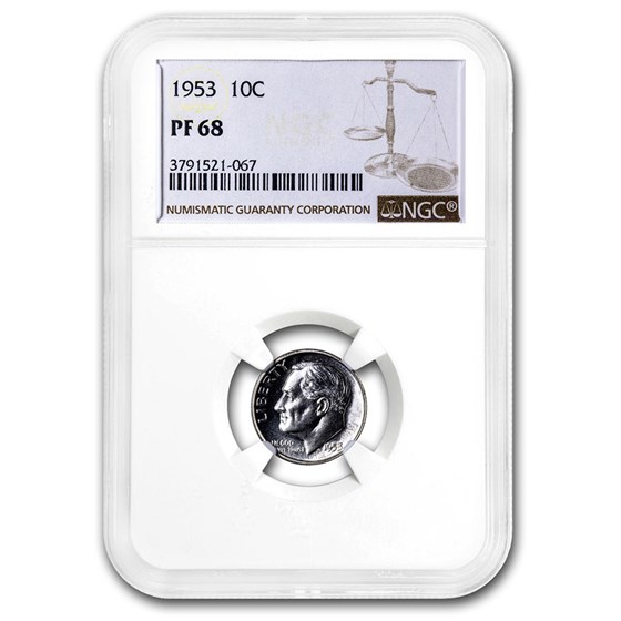 1953 Roosevelt Dime PF-68 NGC 1953 Roosevelt Dime PF-68 NGC