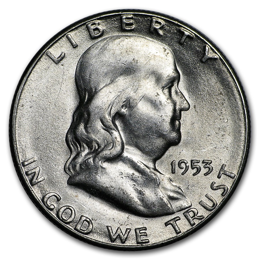 1953-S Franklin Half Dollar AU