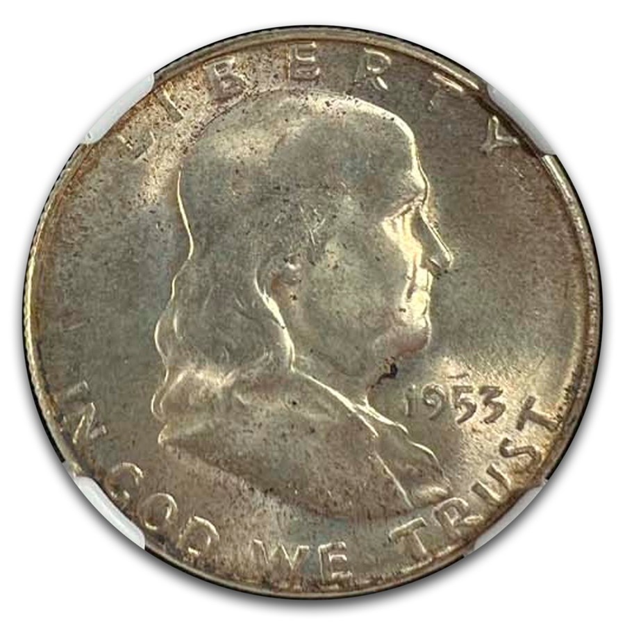 1953-S Franklin Half Dollar MS-66 NGC