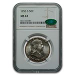 1953-S Franklin Half Dollar MS-67 NGC CAC