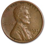 1953-S Lincoln Cent Fine+