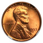 1953-S Lincoln Cent MS-67 NGC (Red)