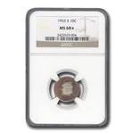 1953-S Roosevelt Dime MS-68* NGC (Toned)
