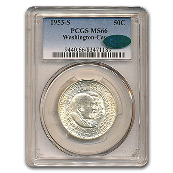 1953-S Washington-Carver Half Dollar MS-66 PCGS CAC 1953-S Washington-Carver Half Dollar MS-66 PCGS CAC