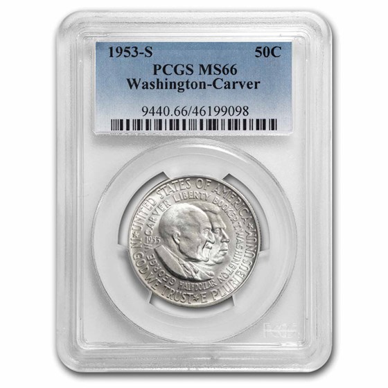 1953-S Washington-Carver Half Dollar MS-66 PCGS 1953-S Washington-Carver Half Dollar MS-66 PCGS