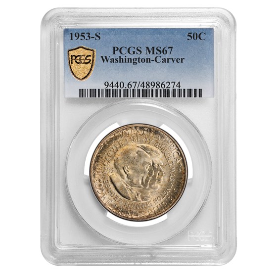 1953-S Washington-Carver Half Dollar MS-67 PCGS 1953-S Washington-Carver Half Dollar MS-67 PCGS
