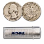 1953-S Washington Quarter 40-Coin Roll Avg Circ