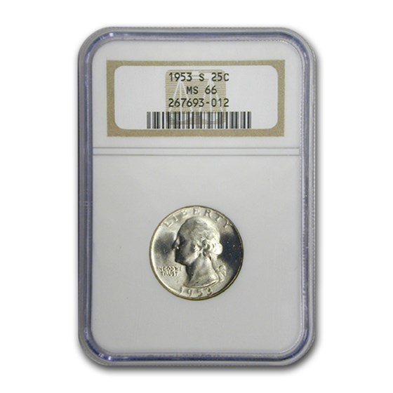 1953-S Washington Quarter MS-66 NGC 1953-S Washington Quarter MS-66 NGC