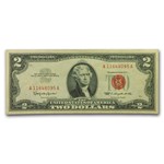 1953 thru 1953-C $2.00 U.S. Notes Red Seal VG/F