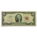 1953 thru 1953-C $2.00 U.S. Notes Red Seal VG/F