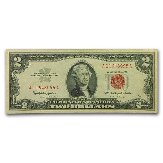 1953 thru 1953-C $2.00 U.S. Notes Red Seal VG/F 1953 thru 1953-C $2.00 U.S. Notes Red Seal VG/F