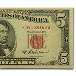 1953 thru 1953-C* $5.00 U.S. Note Red Seal VG/VF (Star Note)