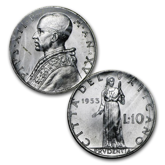 Buy 1953 Vatican City Coin & Stamp Souvenir Set Pius XII APMEX