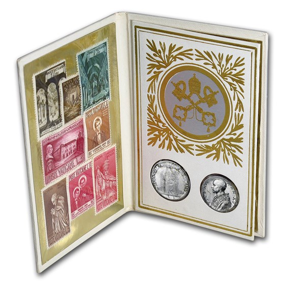 Buy 1953 Vatican City Coin & Stamp Souvenir Set Pius XII APMEX