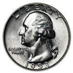 1953 Washington Quarter 40-Coin Roll BU