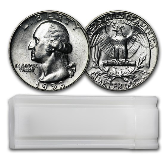 1953 Washington Quarter 40-Coin Roll BU 1953 Washington Quarter 40-Coin Roll BU