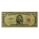 1953's $5.00 U.S. Note Red Seal Cull/Good