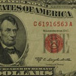 1953s $5.00 U.S. Note Red Seal VG/VF
