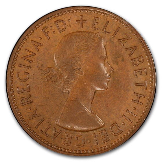 1954-1967 ND AE Penny AU-58 PCGS (Mint Error)