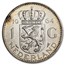 1954-1967 Netherlands Silver 1 Gulden Juliana I AU/BU