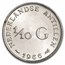 1954-1970 Netherlands Antilles Silver 1/10 Gulden AU/BU