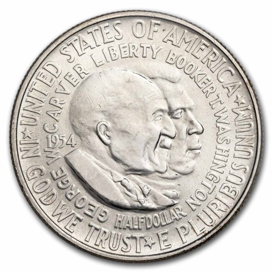 1954 3-Coin Washington-Carver P,D & S Half Set BU 1954 3-Coin Washington-Carver P,D & S Half Set BU
