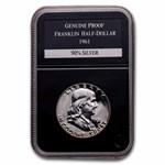 1954-63 Franklin Half Dollar Short Set Proof (Wooden Display Box)