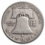 1954-D Franklin Half Dollar 20-Coin Roll Avg Circ