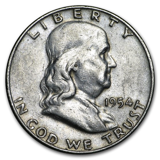 1954-D Franklin Half Dollar Fine/XF 1954-D Franklin Half Dollar Fine/XF